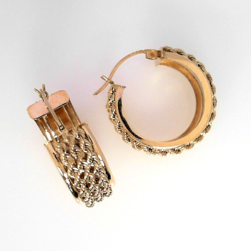 GOG Collection  Earrings EST-14KYG HOOP