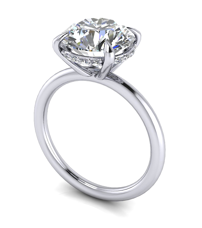 Custom Good Old Gold Solitaire 14K Gold Diamond Ring Custom Good Old Gold Solitaire 14K Gold Diamond Ring