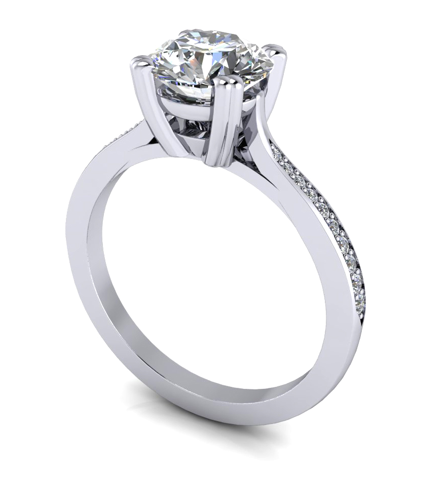 14K Gold Custom Good Old Gold Diamond Engagement Ring 14K Gold Custom Good Old Gold Diamond Engagement Ring