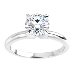 Solitaire 14K Gold 4 Prong Diamond Engagement Ring thumbnail 1