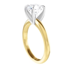 Solitaire 14K Gold 4 Prong Diamond Engagement Ring thumbnail 5