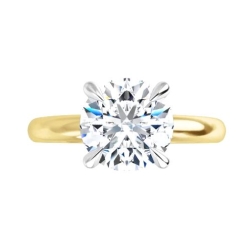 Solitaire 14K Gold 4 Prong Diamond Engagement Ring thumbnail 4