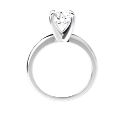Solitaire 14K Gold 4 Prong Diamond Engagement Ring thumbnail 2