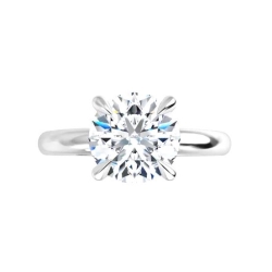 Solitaire 14K Gold 4 Prong Diamond Engagement Ring thumbnail 3