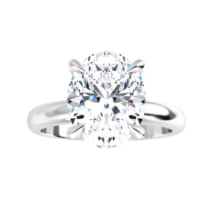 Solitaire 14K Gold 4 Prong Diamond Engagement Ring thumbnail 8