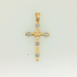 GOG Collection  Necklace EST-14KT DIA CROSS 0.8DWT thumbnail 1