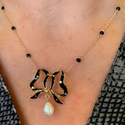 GOG Collection  Necklace EST-14kENAMELBOWNECK thumbnail 1