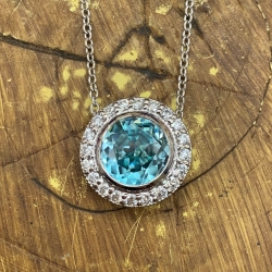 GOG Collection  Necklace EST-14KWGZIRCONS thumbnail 1
