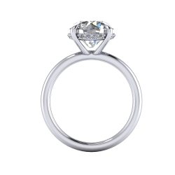 Custom Good Old Gold Solitaire 14K Gold Diamond Ring thumbnail 2