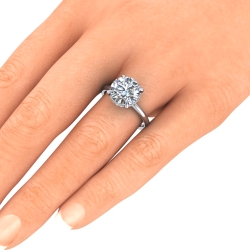 Custom Good Old Gold Solitaire 14K Gold Diamond Ring thumbnail 3