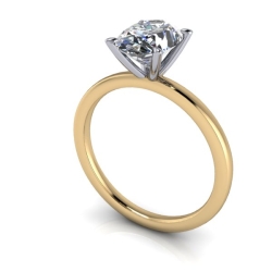 Custom Good Old Gold Solitaire 14K Gold Engagement Ring thumbnail 2