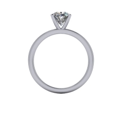 Custom Good Old Gold Solitaire 14K Gold Engagement Ring thumbnail 3
