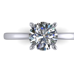 Custom Good Old Gold Solitaire 14K Gold Engagement Ring thumbnail 5
