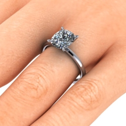 Custom Good Old Gold Solitaire 14K Gold Engagement Ring thumbnail 7