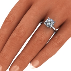 Custom Good Old Gold Solitaire 14K Gold Engagement Ring thumbnail 8