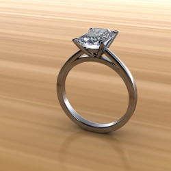 Custom Good Old Gold Solitaire 14K Gold Diamond Ring thumbnail 2