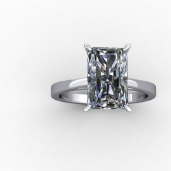 Custom Good Old Gold Solitaire 14K Gold Diamond Ring thumbnail 3