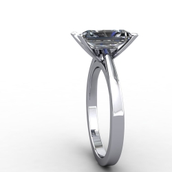 Custom Good Old Gold Solitaire 14K Gold Diamond Ring thumbnail 4