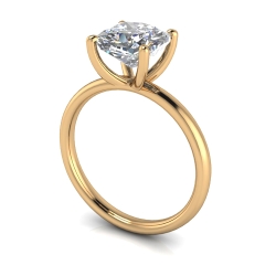 Custom Good Old Gold Classic 4 Prong Solitaire Ring thumbnail 2
