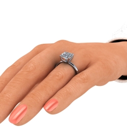 Custom Good Old Gold Classic 4 Prong Solitaire Ring thumbnail 5