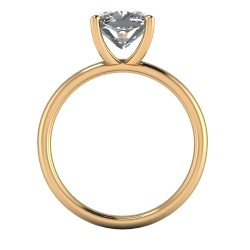 Custom Good Old Gold Classic 4 Prong Solitaire Ring thumbnail 4