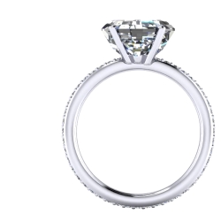 Custom Good Old Gold Ring for Asscher Cut Engagement Ring thumbnail 3