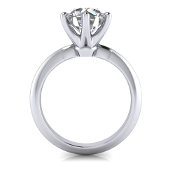 Custom Good Old Gold Solitaire 14K Gold Diamond Ring thumbnail 2