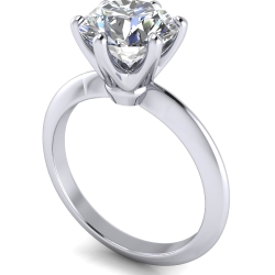 Custom Good Old Gold Solitaire 14K Gold Diamond Ring thumbnail 1