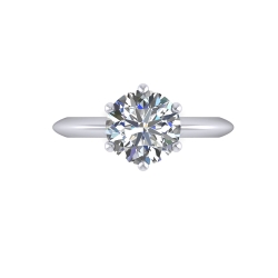 Custom Good Old Gold Solitaire 14K Gold Diamond Ring thumbnail 3