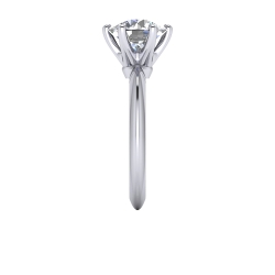 Custom Good Old Gold Solitaire 14K Gold Diamond Ring thumbnail 5