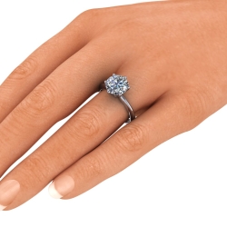 Custom Good Old Gold Solitaire 14K Gold Diamond Ring thumbnail 4