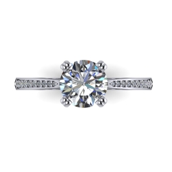 14K Gold Custom Good Old Gold Diamond Engagement Ring thumbnail 3
