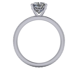 Custom Good Old Gold Diamond Engagement Ring thumbnail 3
