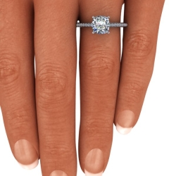 Custom Good Old Gold Diamond Engagement Ring thumbnail 4