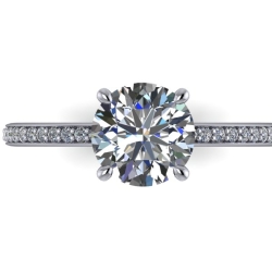 Custom Good Old Gold Diamond Engagement Ring thumbnail 5