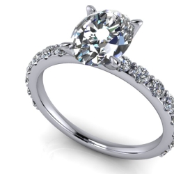 Custom Good Old Gold Diamond Engagement Ring thumbnail 2