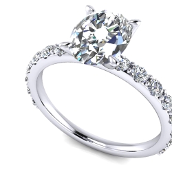Custom Good Old Gold Diamond Engagement Ring thumbnail 1