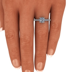 Custom Good Old Gold Diamond Engagement Ring thumbnail 4
