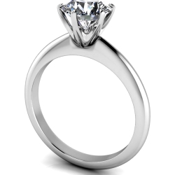 Custom Good Old Gold 14K Gold 4 Prong Solitaire Engagement Ring thumbnail 1