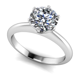 Custom Good Old Gold 14K Gold 4 Prong Solitaire Engagement Ring thumbnail 3