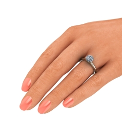 Custom Good Old Gold 14K Gold 4 Prong Solitaire Engagement Ring thumbnail 5