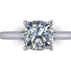 Custom Good Old Gold 14K Gold 4 Prong Solitaire Diamond Ring thumbnail 3