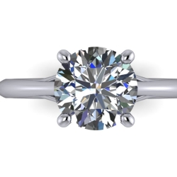 Custom Good Old Gold 14K Gold 4 Prong Solitaire Diamond Ring thumbnail 4