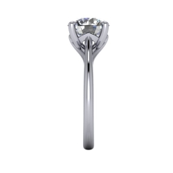 Custom Good Old Gold 14K Gold 4 Prong Solitaire Diamond Ring thumbnail 5