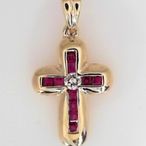 GOG Collection  Charm GOG-14KTSAPPHIRECROSS