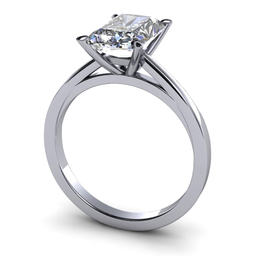 Custom Good Old Gold Solitaire 14K Gold Diamond Ring