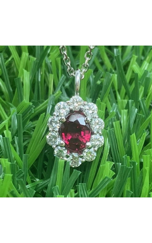 GOG Collection  Necklace GOG-14KTWGDIARUBYPENDANT