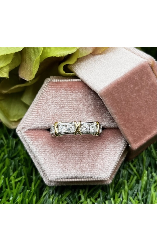 GOG Collection  Wedding Band GOG-14KTTWOTONELABGROWNXSTYLEBAND