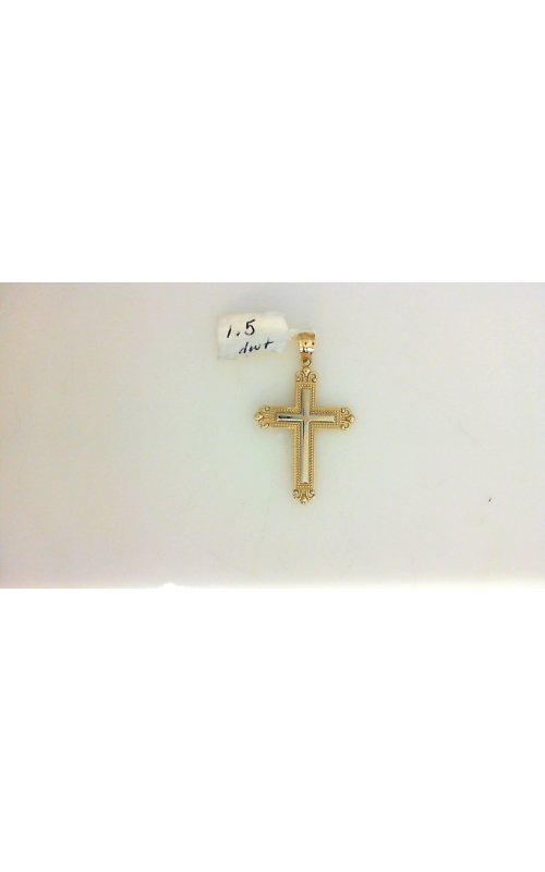 GOG Collection  Charm EST-14KTWOTONEMEDCROSS 1.5DWT