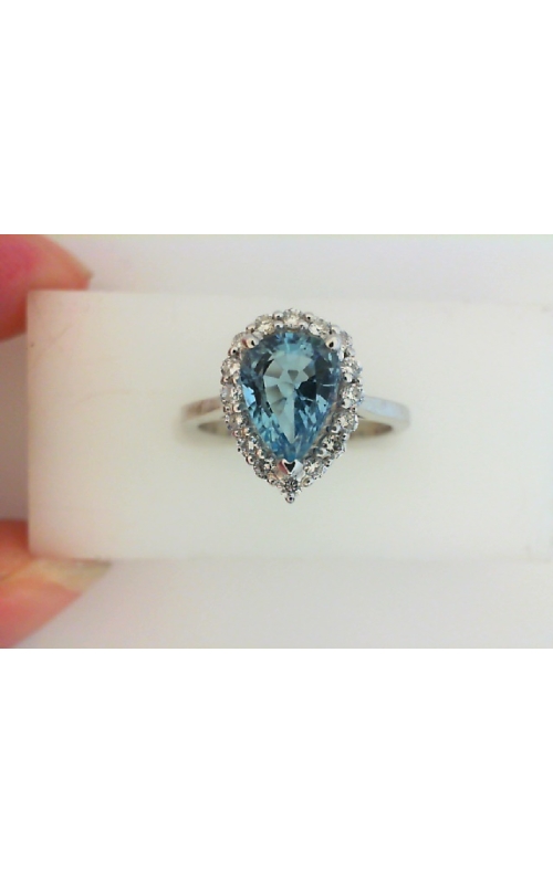 GOG Collection  Ring EST- 14KWGPEARAQUA